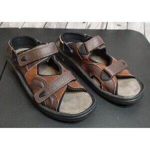 RedHead Men's Brown Leather Sandals w/Hook & Loop Closure - Size 12